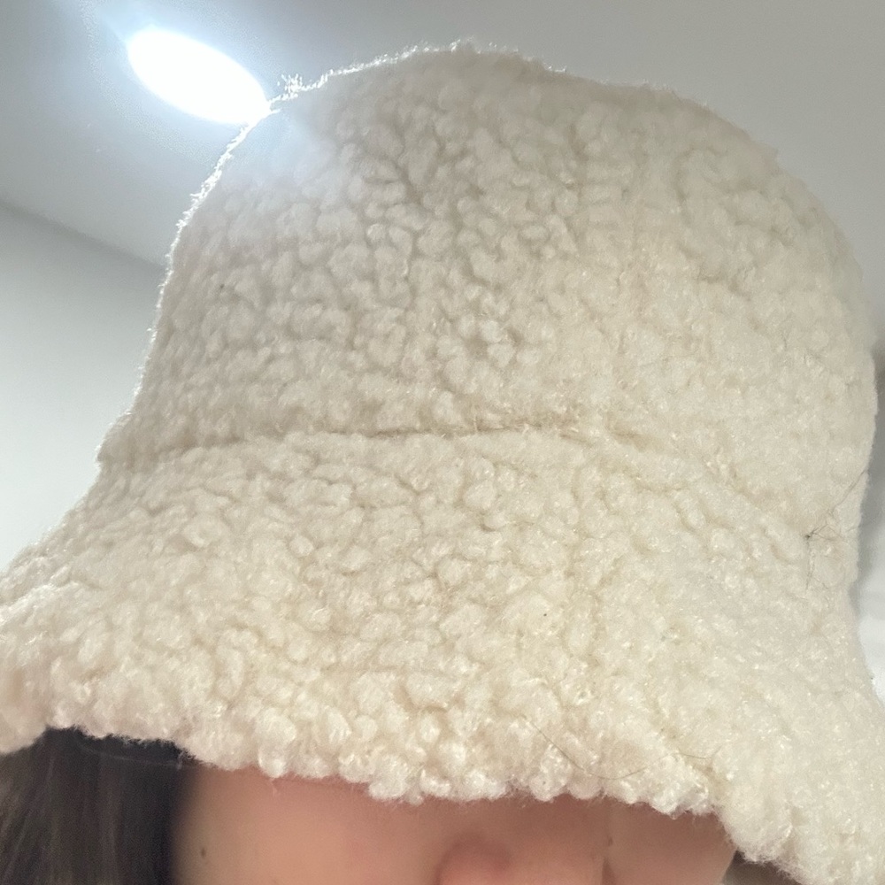Cozy Cream and black Bucket Hat